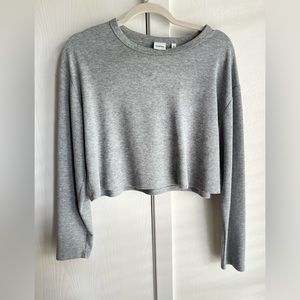 Aritzia Sunday Best Baby Waffle Longsleeve - Heather Athletic Grey, Women’s M